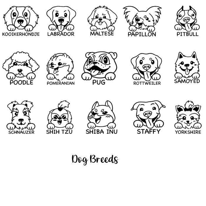 Embroidered Dog Face Sweatshirt