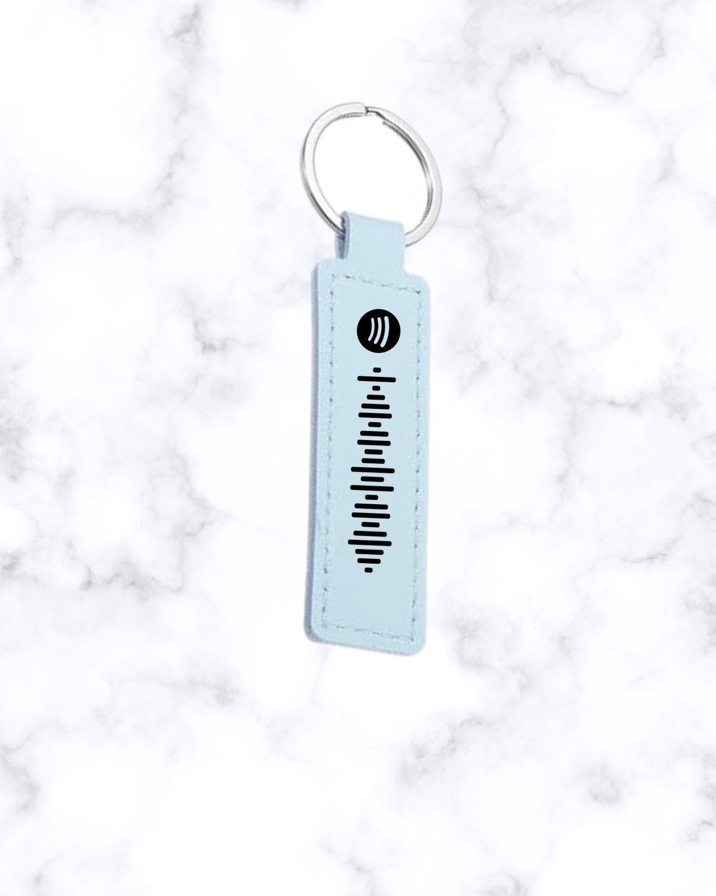 Custom Song Code Leather Keychain