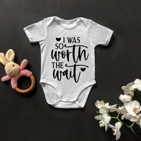 I Was So Worth the Wait Baby Announcement – Adorable Keepsake for Newborns!