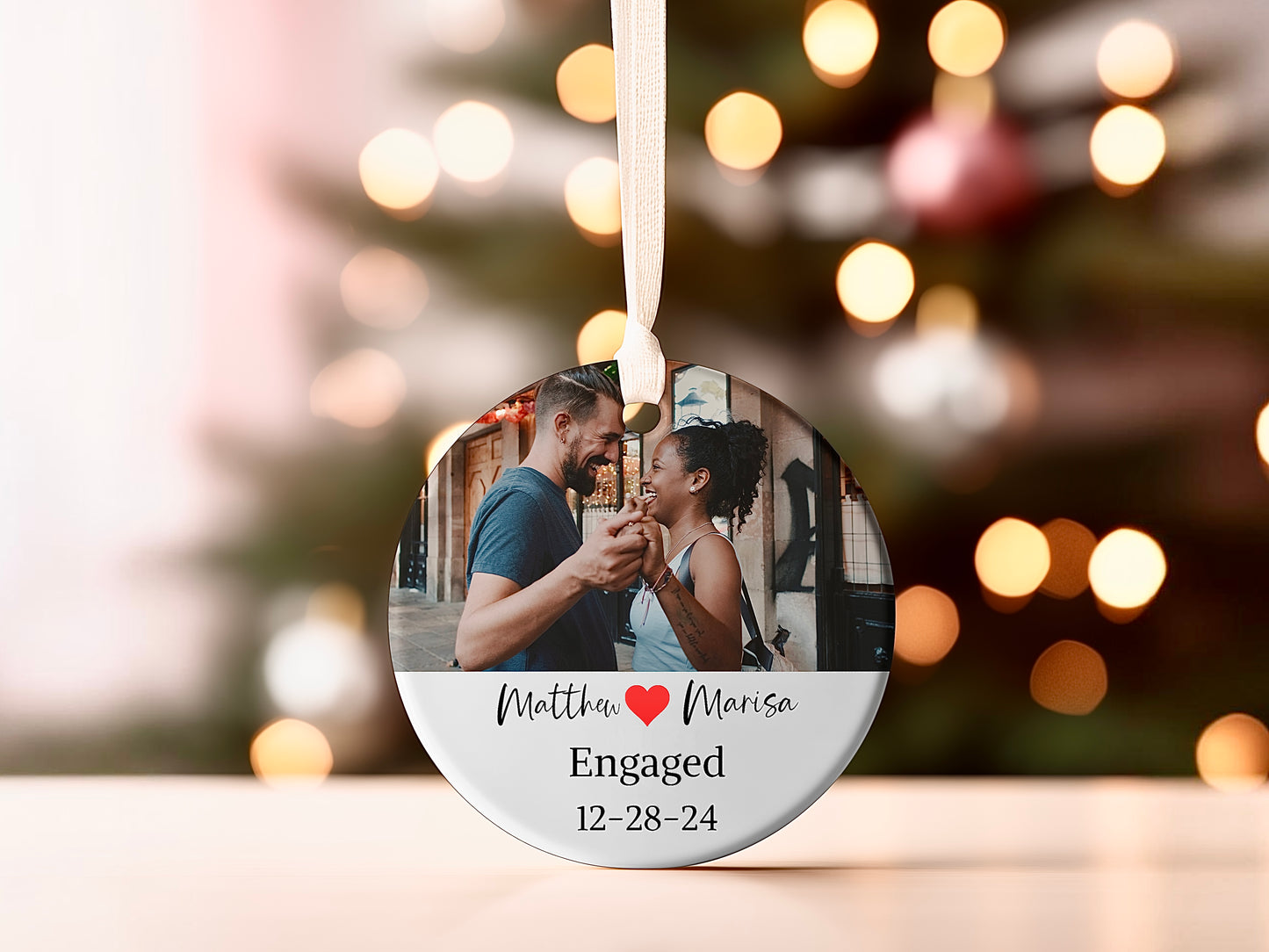 Personalized Couple Ceramic Ornament