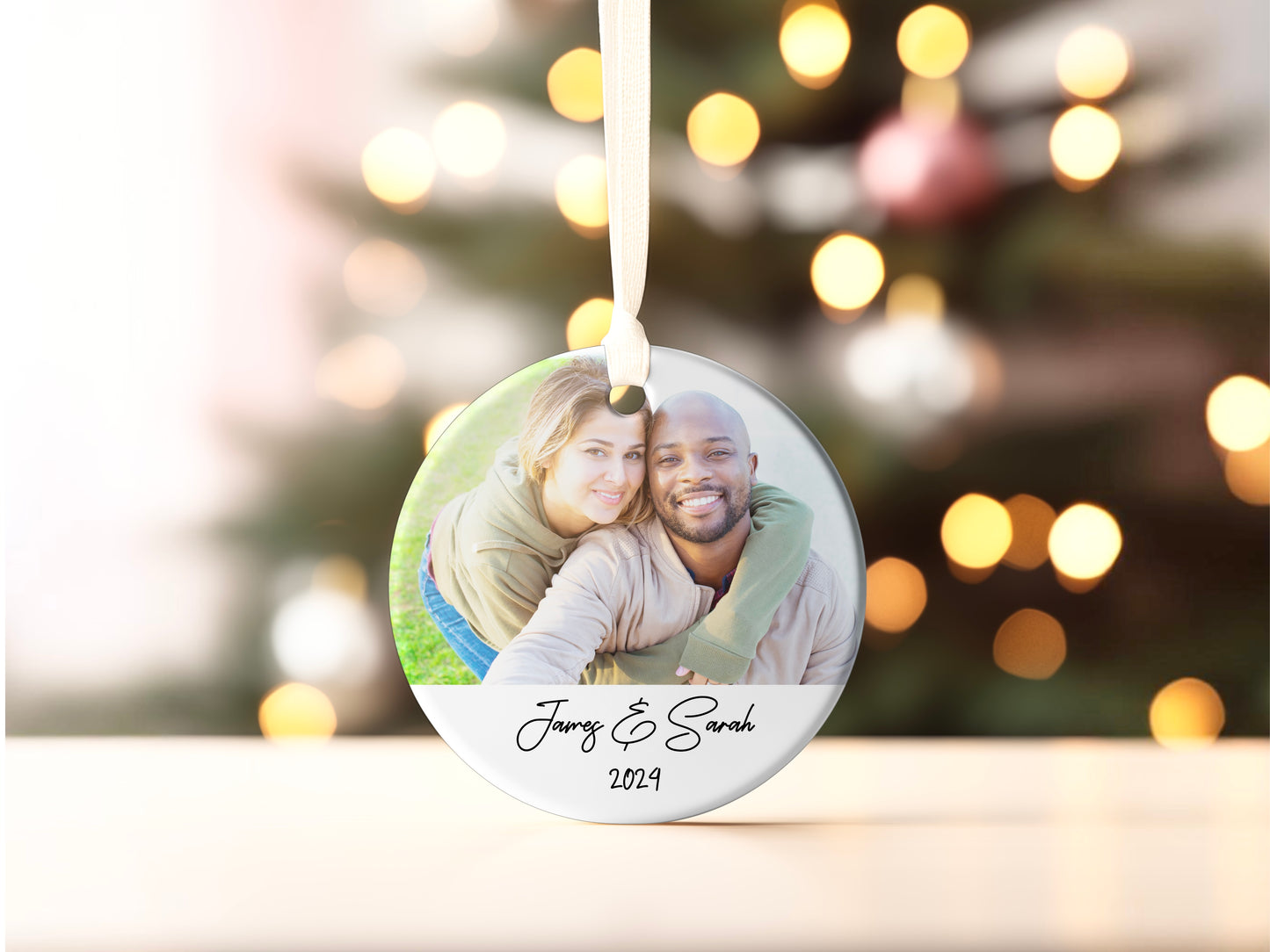 Personalized Couple Ceramic Ornament