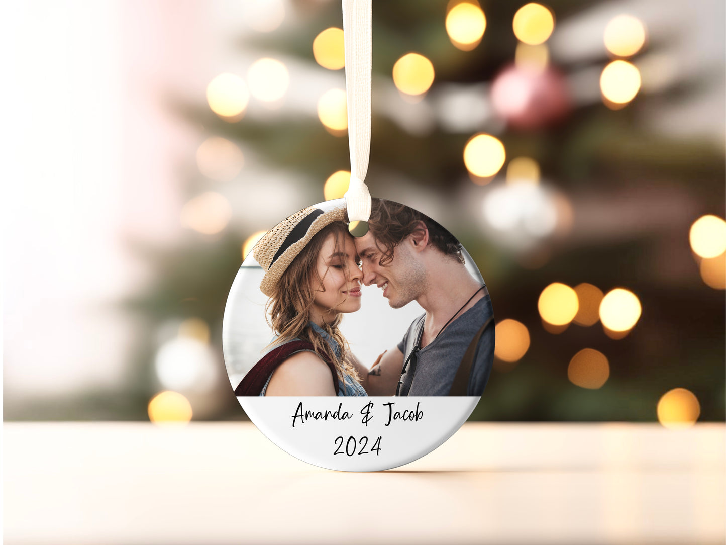 Personalized Couple Ceramic Ornament