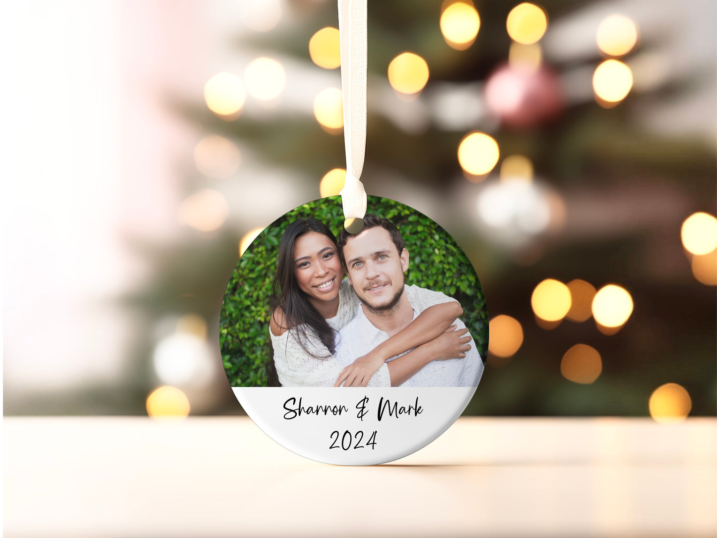 Personalized Couple Ceramic Ornament