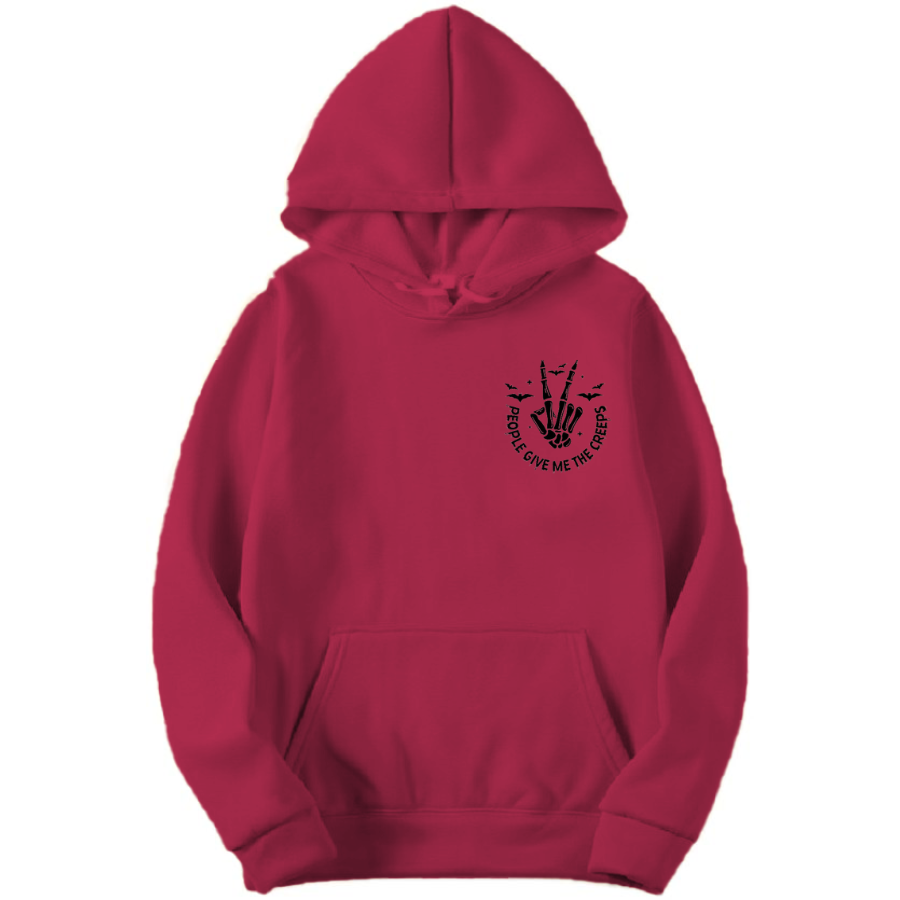 Embroidered Skeleton Hand Hoodie