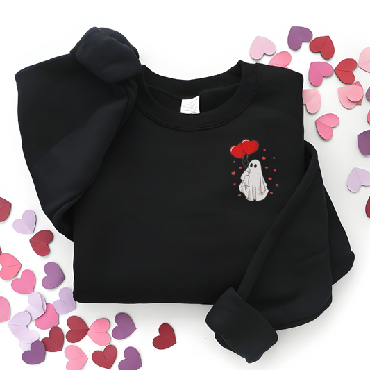 Ghost Valentine” Embroidered Sweatshirt