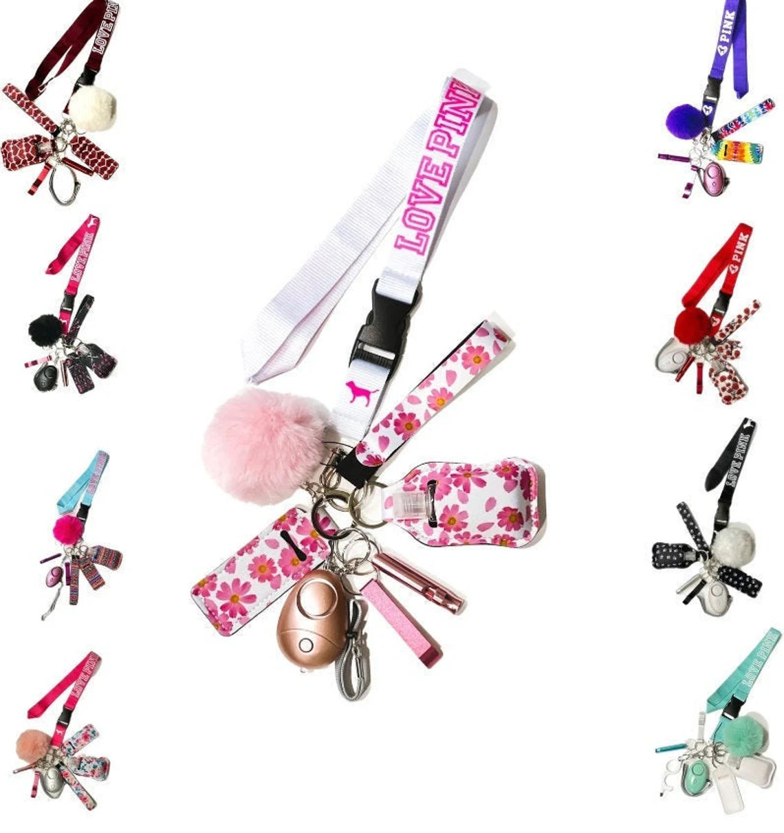 Safety Keychain Set with Lanyard, Protection Keychain for women, kids, teens, College, Gift Idea