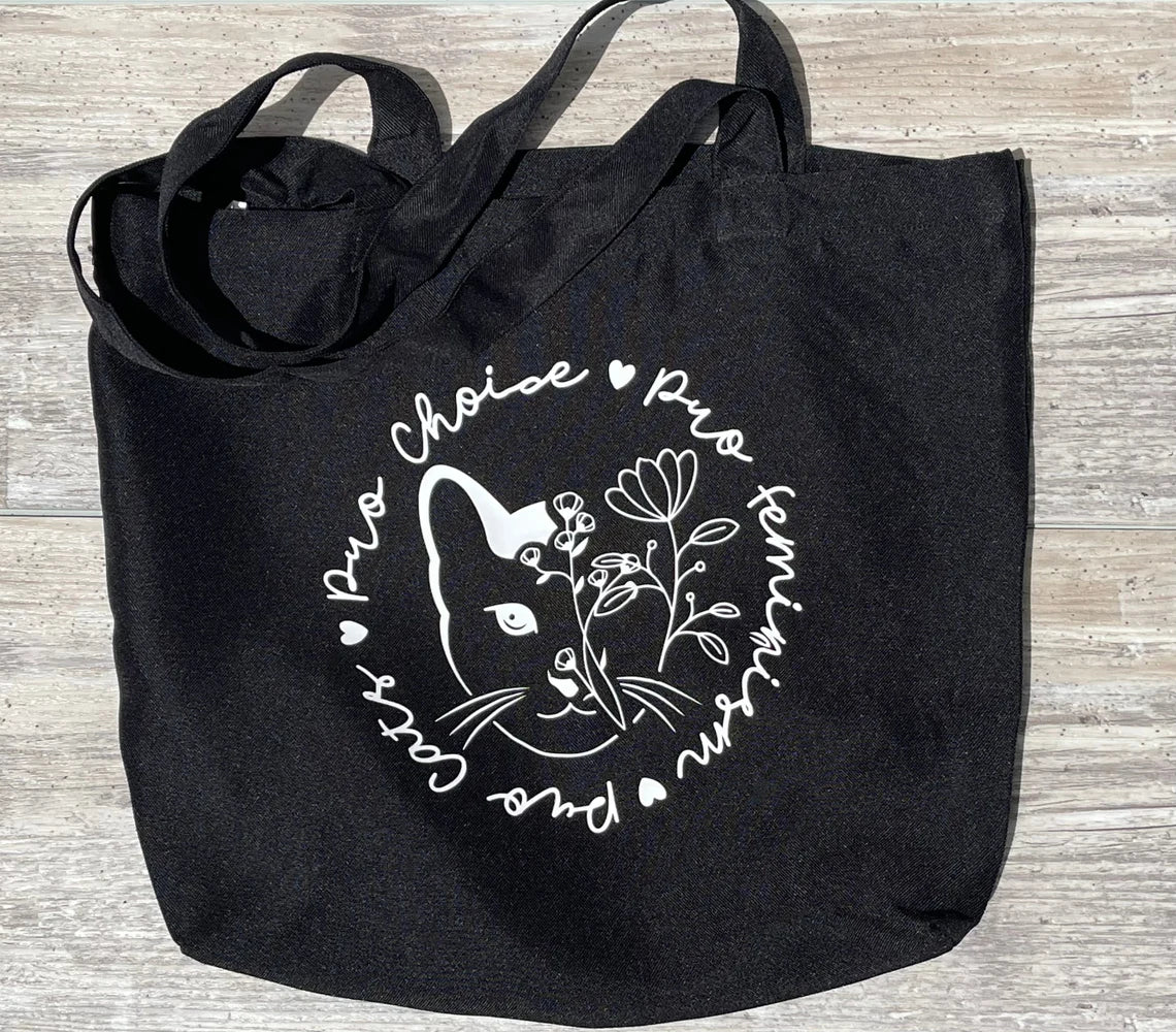 Pro Cats Pro Choice Tote Bag, My Body My Choice, Pro Choice Tote Bags, Tote Bags for Women, Pro Choice Bag