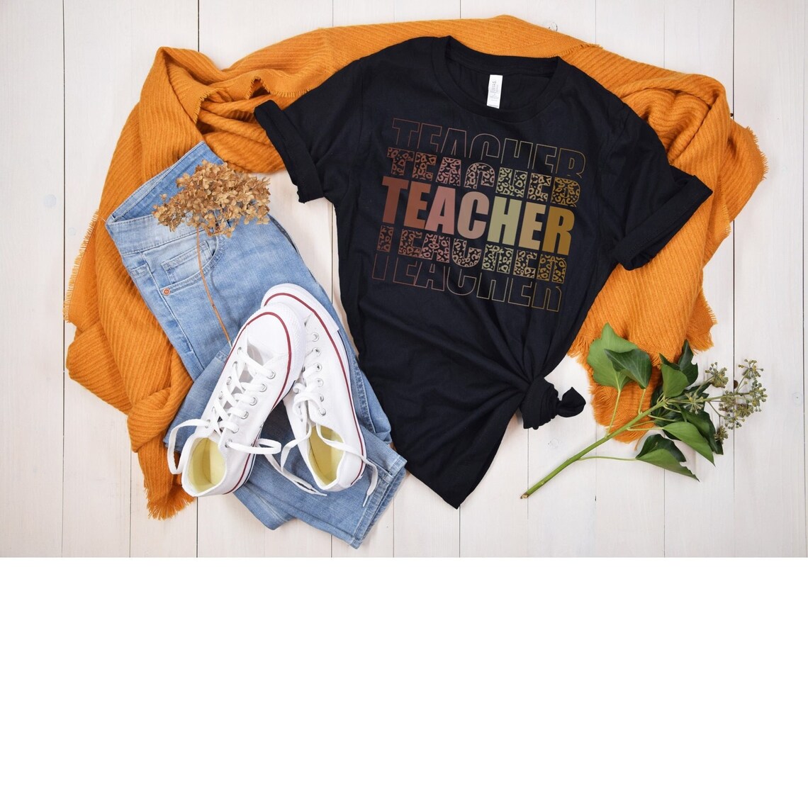 Leopard Teacher T-Shirt, Teacher Leopard Shirts,Elementary School Teacher Shirt, Back to School