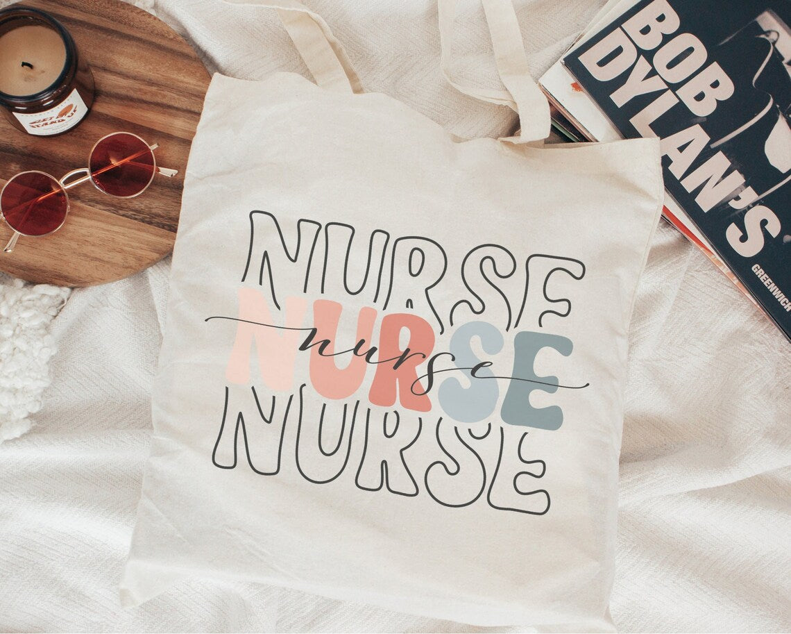 Nurse Nurse Nurse Canvas Tote Bag, Nurse Bag, Nurse Tote, canvas tote bag nurse bag