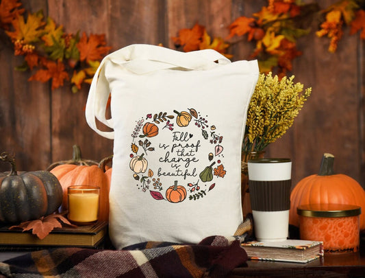 Fall Tote Bag, Aesthetic Tote Bag, Canvas Tote Bag, Autumn tote bag, Fall Tote, Farmhouse tote bag