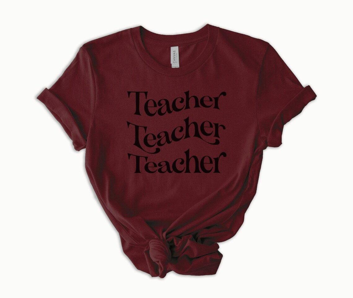 Teacher Teacher Teacher T shirt, Back to school T shirt, Teacher shirts, Cute shirt for Teachers, Teacher Gift, Elementary Teacher