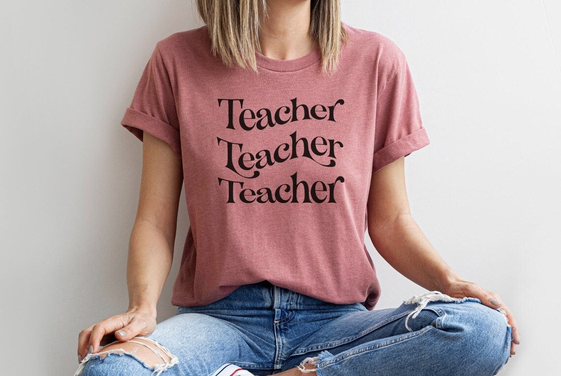 Teacher Teacher Teacher T shirt, Back to school T shirt, Teacher shirts, Cute shirt for Teachers, Teacher Gift, Elementary Teacher