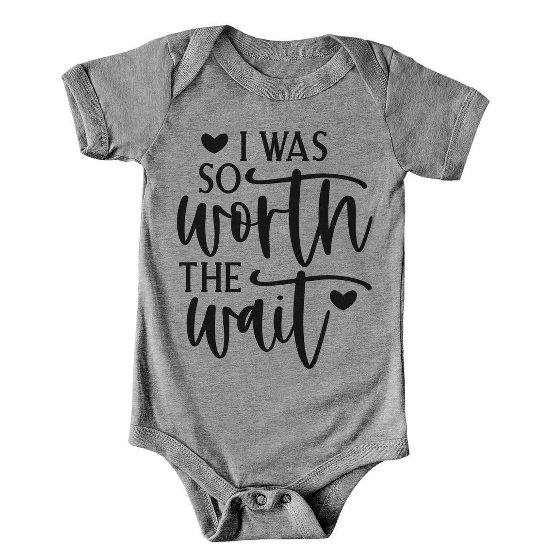 Worth the wait gender neutral Baby Bodysuit, Worth the wait baby gift, Baby announcement Bodysuit