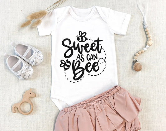 Sweet as can bee gender neutral Baby Bodysuit, Sweet as can Bee baby gift, Baby announcement, Pregnancy Reveal, Baby Bee, Honey Bee