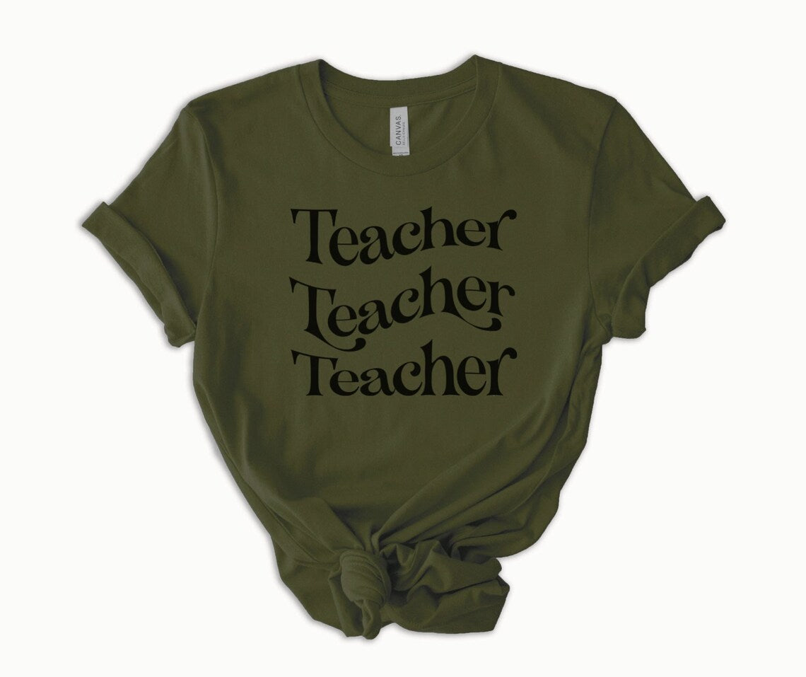 Teacher Teacher Teacher T shirt, Back to school T shirt, Teacher shirts, Cute shirt for Teachers, Teacher Gift, Elementary Teacher