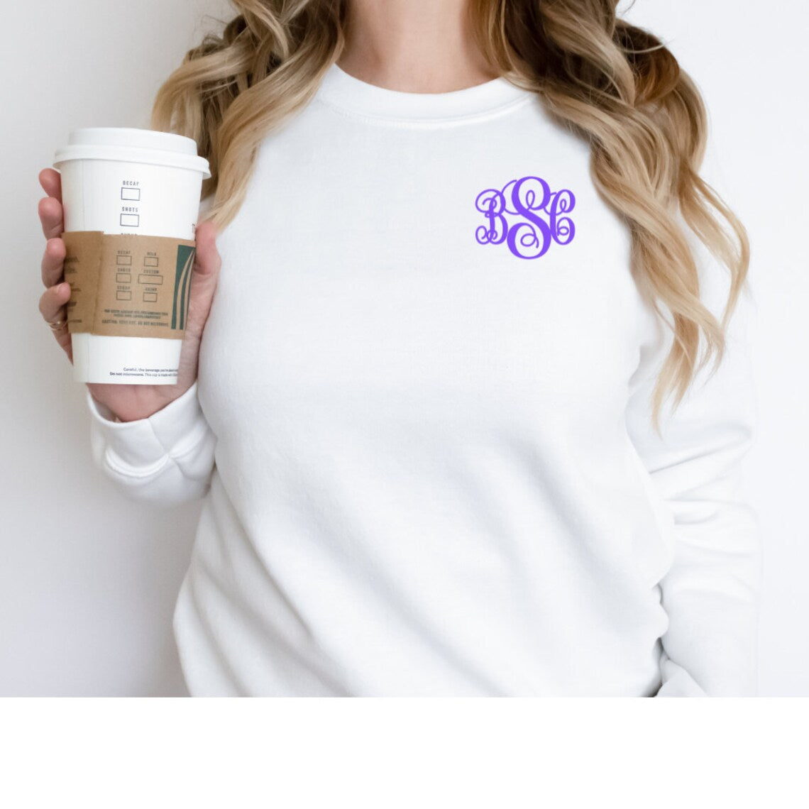 Custom Monogram Sweatshirt, Embroidered Sweatshirt, Personalized Gift, Gift for her,