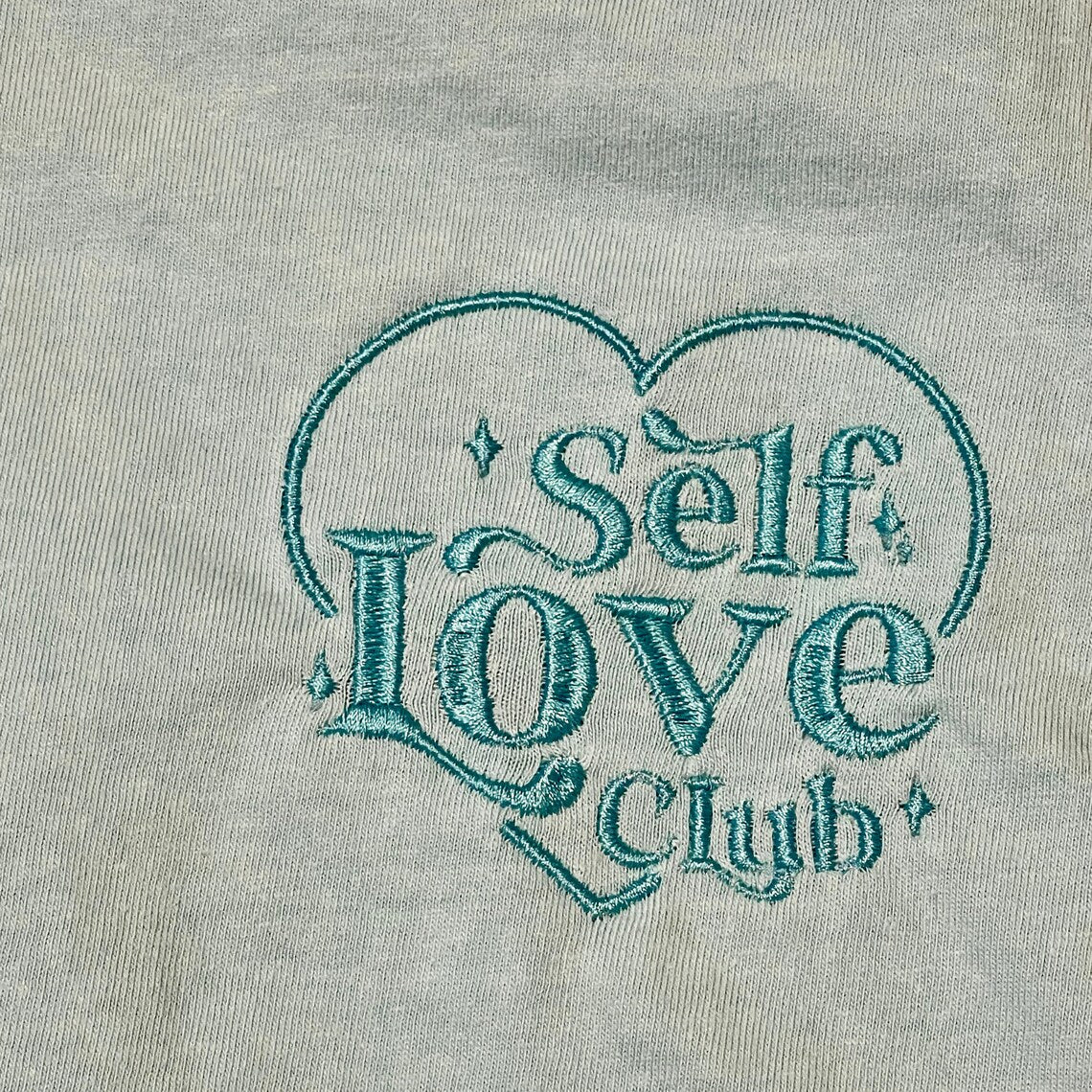 Self Love Embroidered Comfort Colors T-Shirt, Self Growth Shirts, Self-love gifts, Positive Shirt, Team Self Love, Motivational Shirt