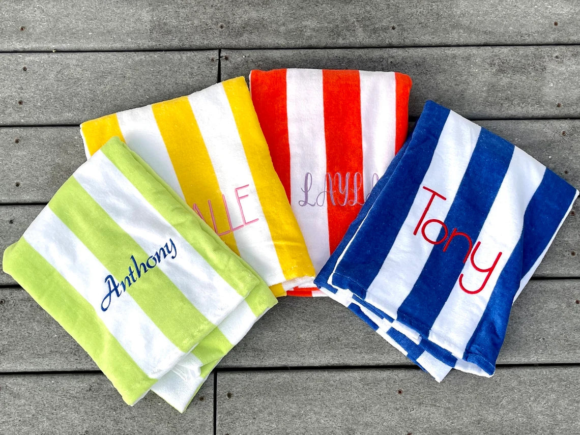 Personalize beach towel, Embroidered Monogram Beach Towels, Kids Beach Towel, Towel For Beach, Beach Towels Personalized