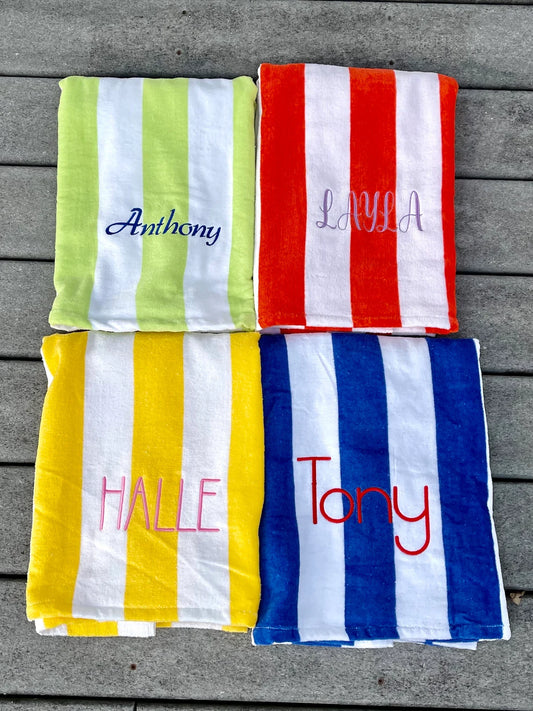 Personalize beach towel, Embroidered Monogram Beach Towels, Kids Beach Towel, Towel For Beach, Beach Towels Personalized