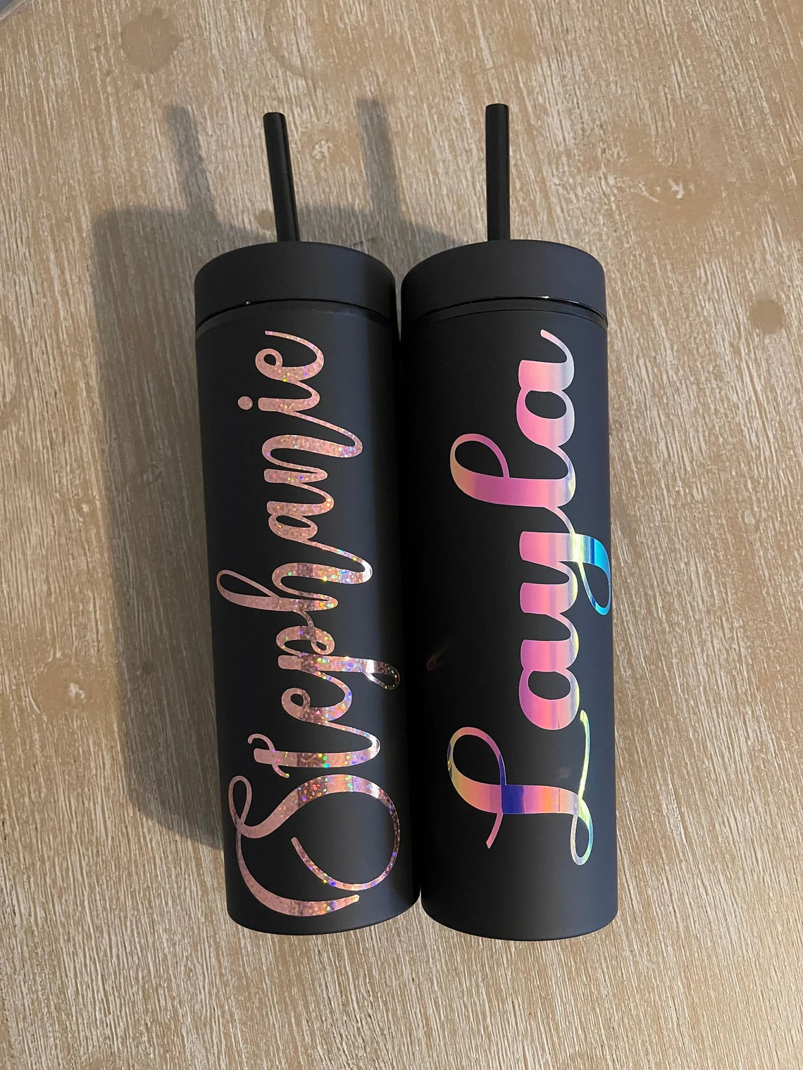 Personalized Tumblers with Straws, Custom Skinny Tumbler, Bridesmaid Gift, Acrylic Tumbler,Personalized Gift,Birthday Gift, Best Friend Gift