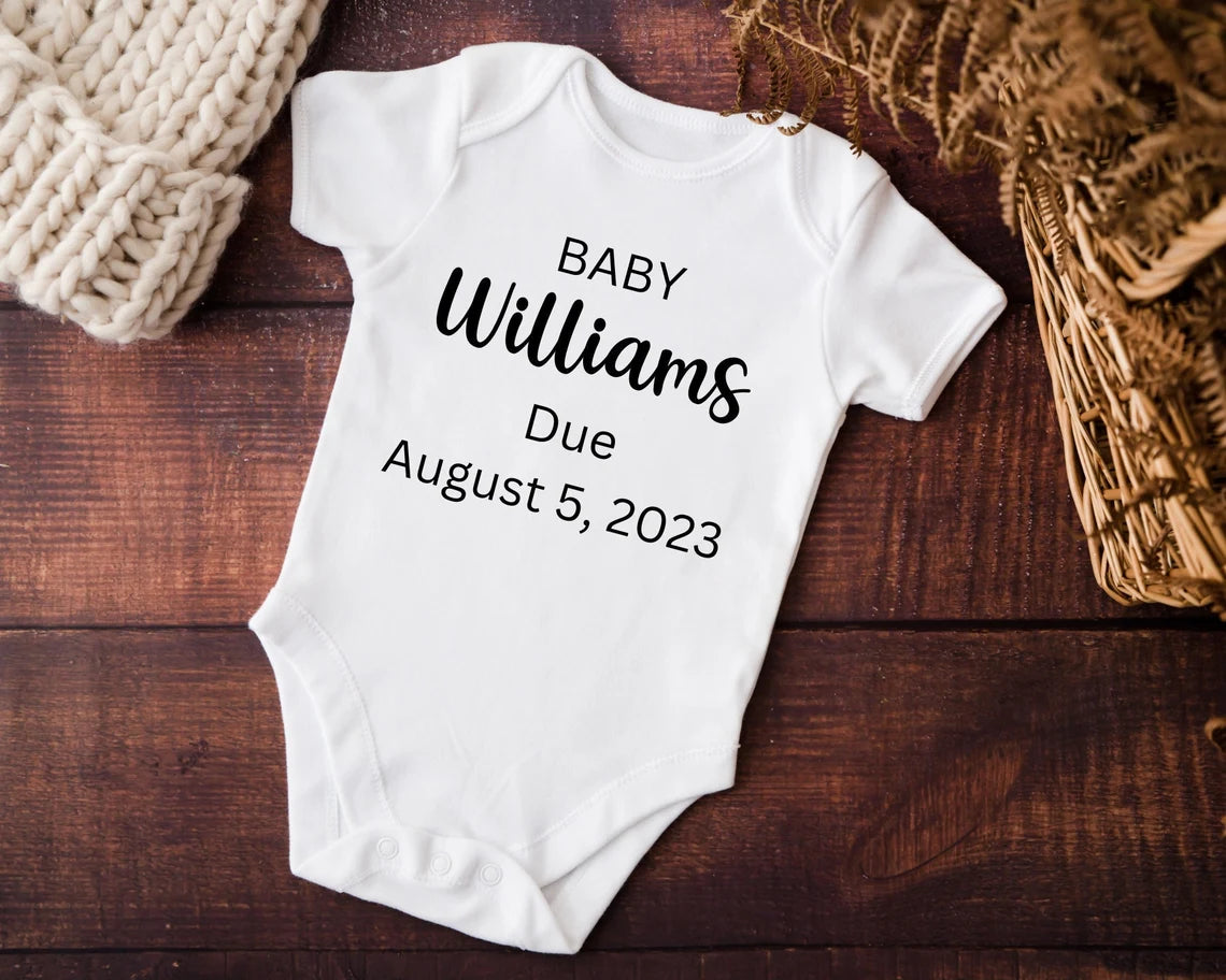 Custom Pregnancy Announcement, Baby Announcement Bodysuit, Husband Pregnancy Announcement, Baby Shower Gift, Couple Pregnancy Announcement