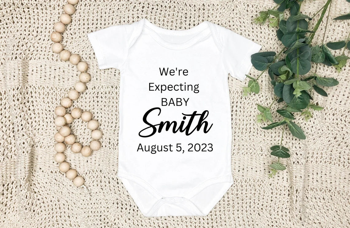 Custom Pregnancy Announcement, Baby Announcement Bodysuit, Husband Pregnancy Announcement, Baby Shower Gift, Couple Pregnancy Announcement