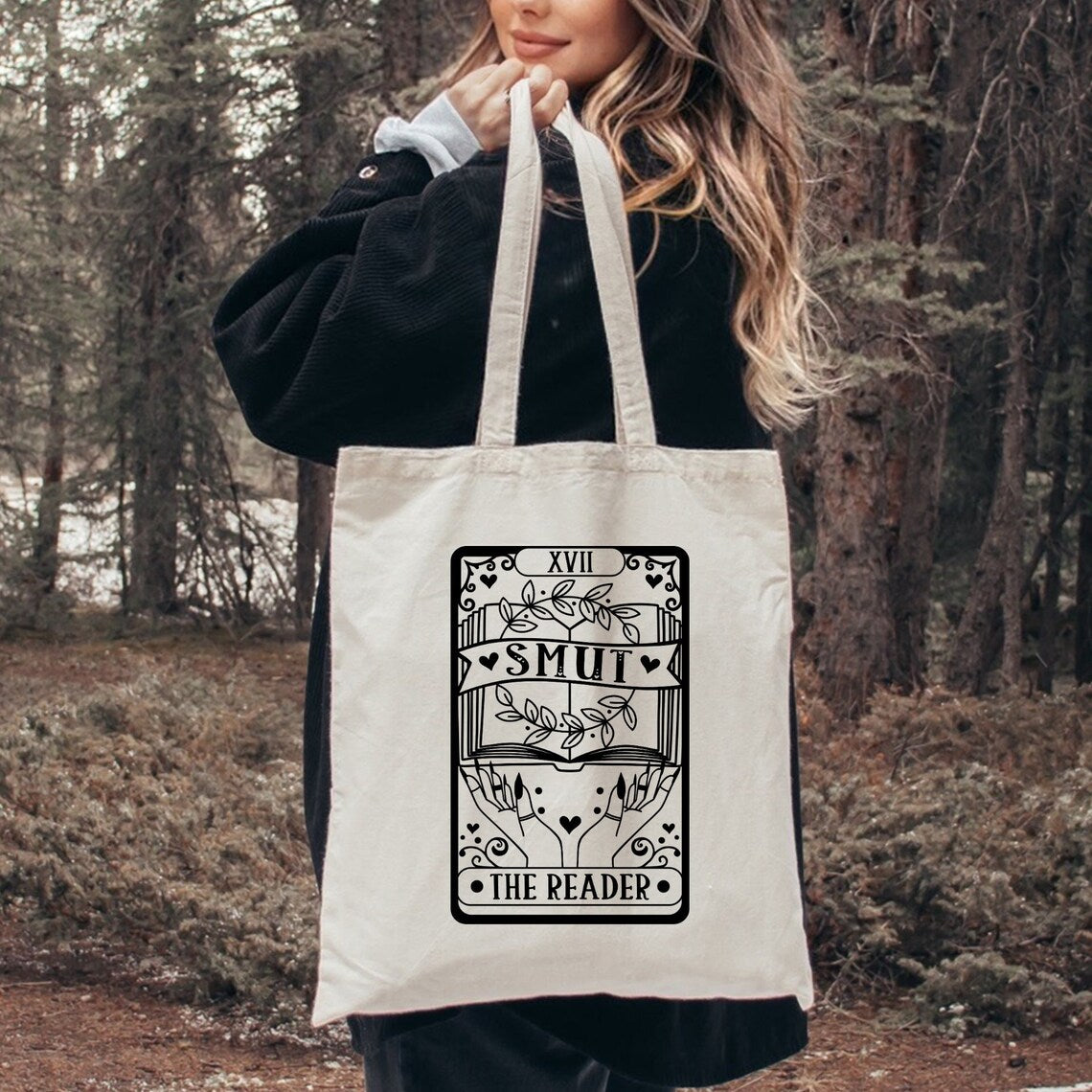 Smut The Reader Tarot Card Tote Bag, Smut Reader Gifts, Smut Book Reader, Book lover Gift, Smut Book Reader, Romance Reader