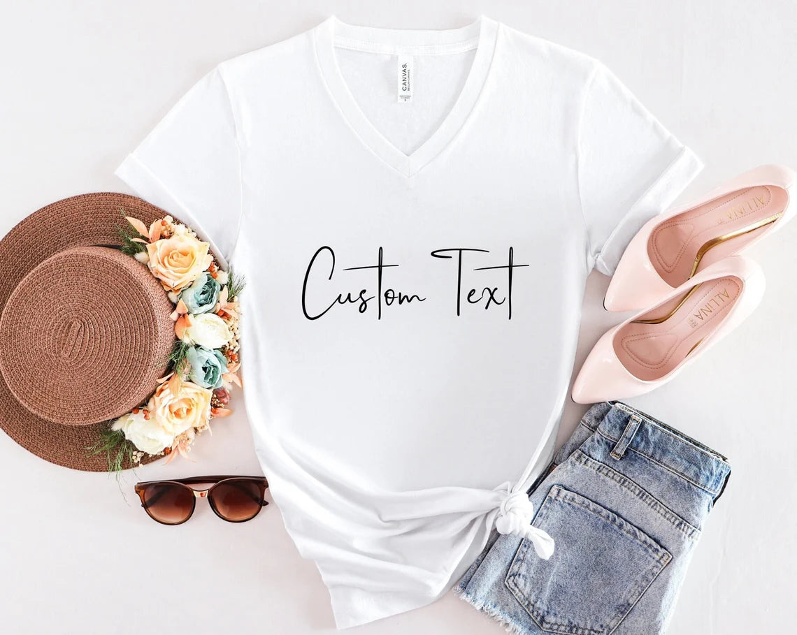 Custom v-neck shirt for women, v-neck teacher shirt, V-neck Tee, V neck T shirt