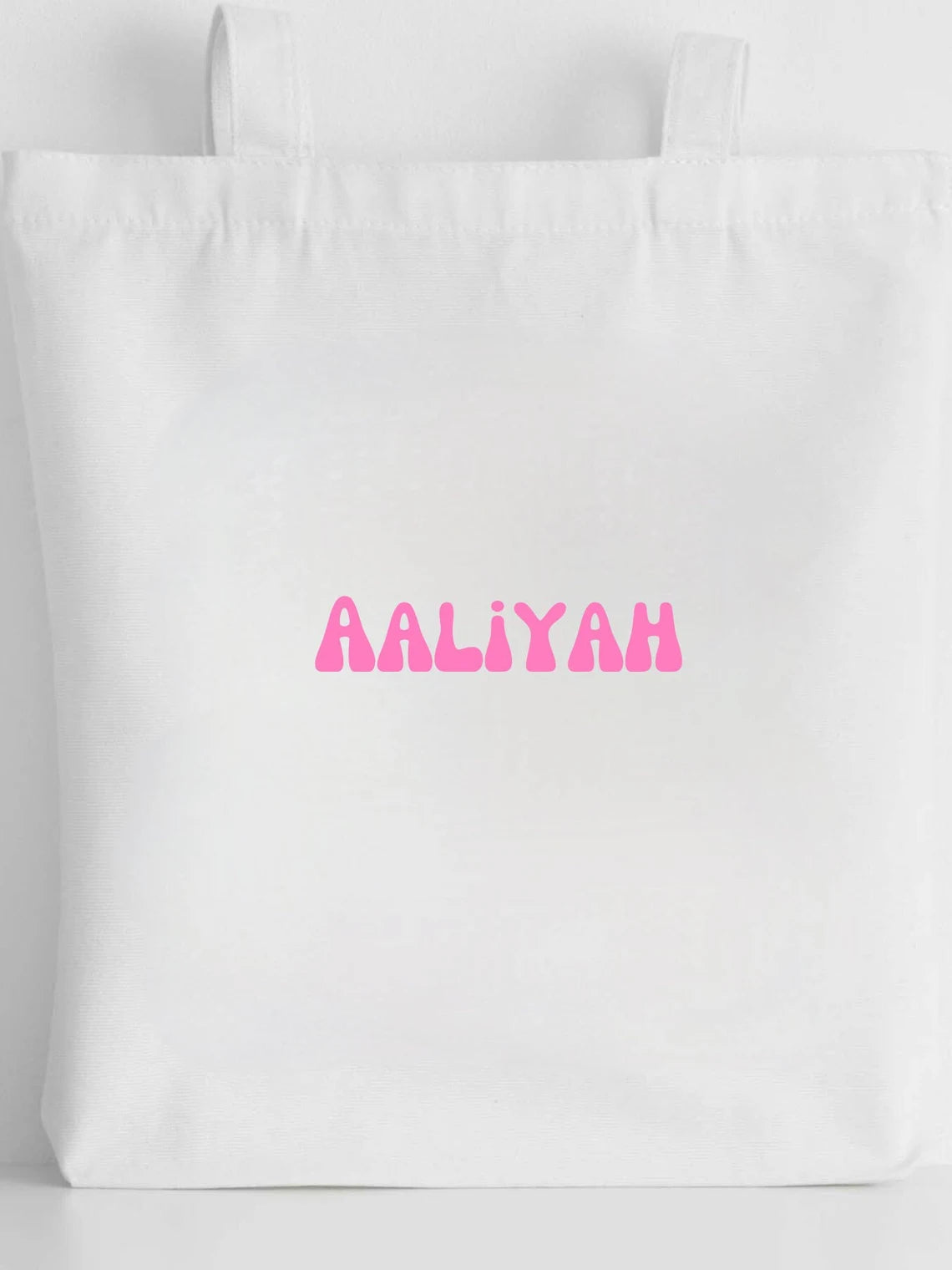 Custom Name Embroidered Canvas Tote Bag, Personalized Canvas Tote Bag with Zipper and pockets, Canvas Tote bag for women, Retro Font