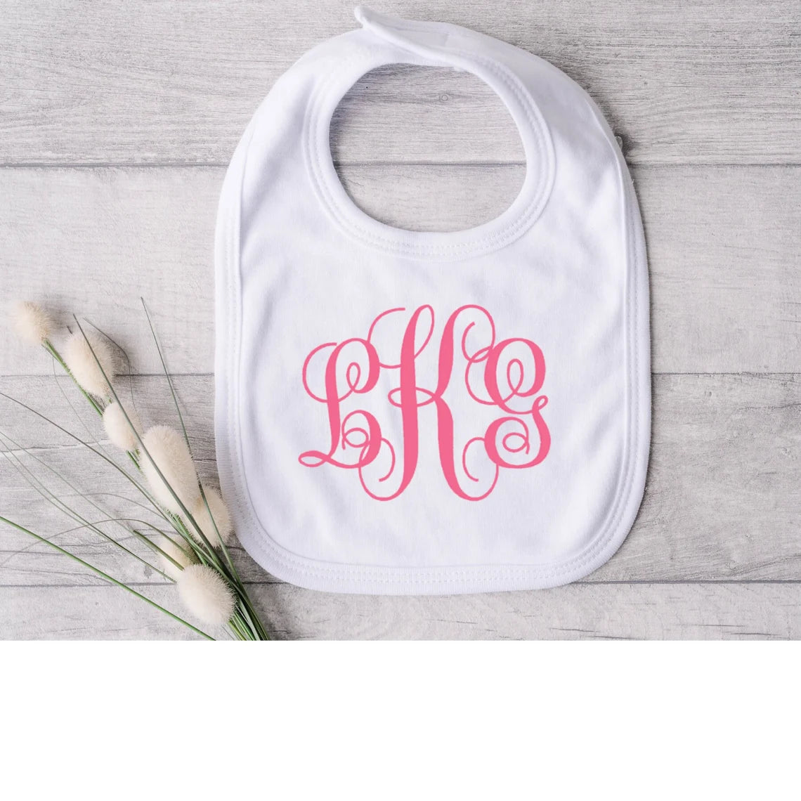 Custom Monogrammed Baby Bib, Personalized New Baby Gift, New Mom Gift, Baby Shower Gift,