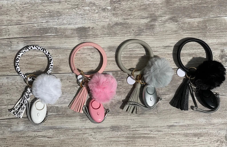 Personalized Wristlet Keychain, Safety keychain set with personal alarm, Protection keychain, key fob wristlet, cute keychain