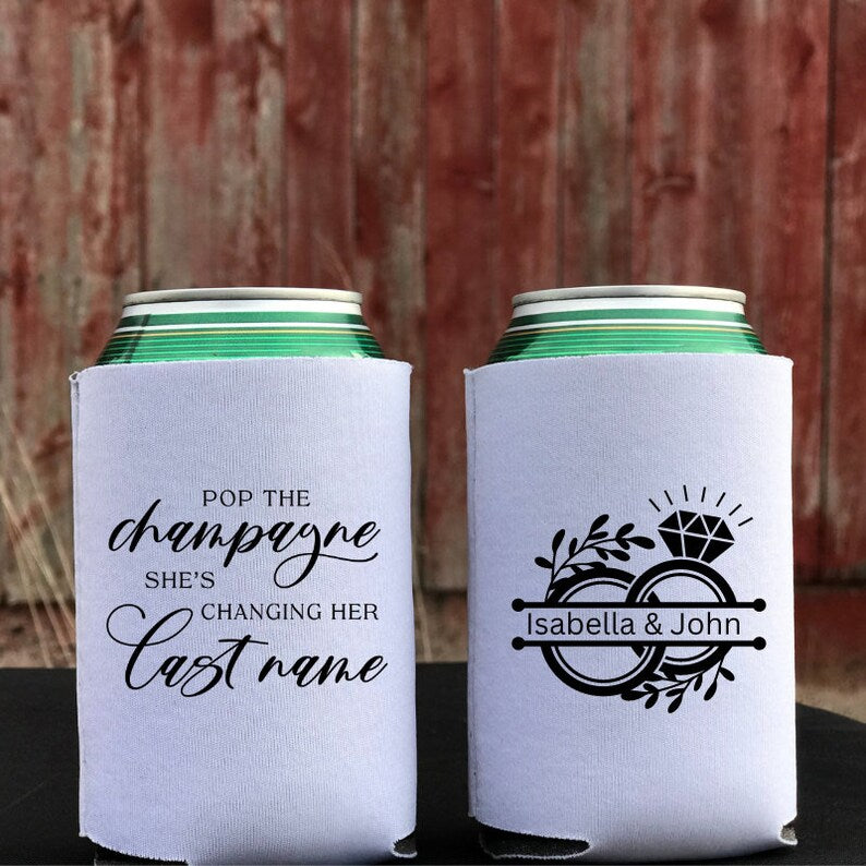 Personalized Can Coolers For Wedding