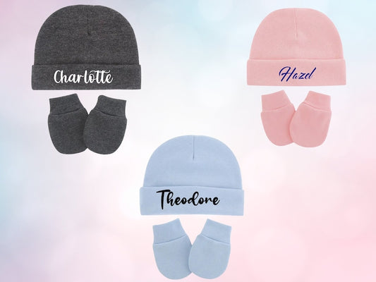 Personalized baby hat Set