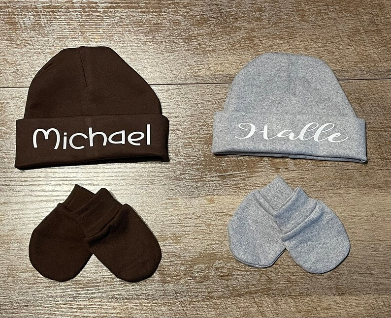 Personalized baby hat Set