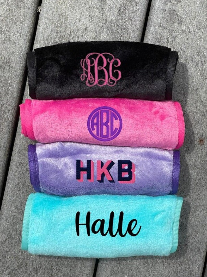 Custom Monogrammed Makeup Remover Towel