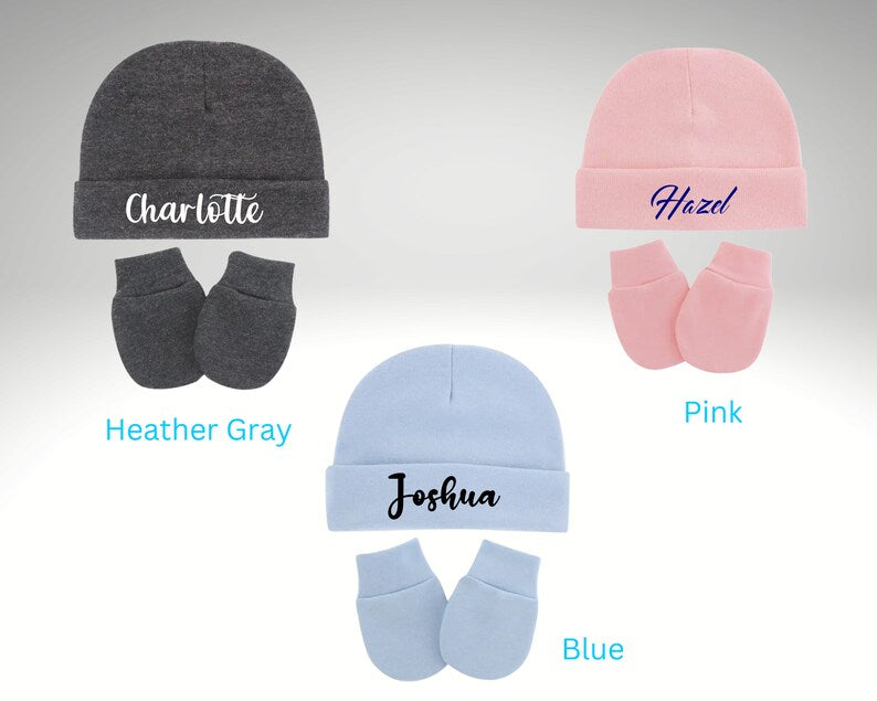 Personalized baby hat Set