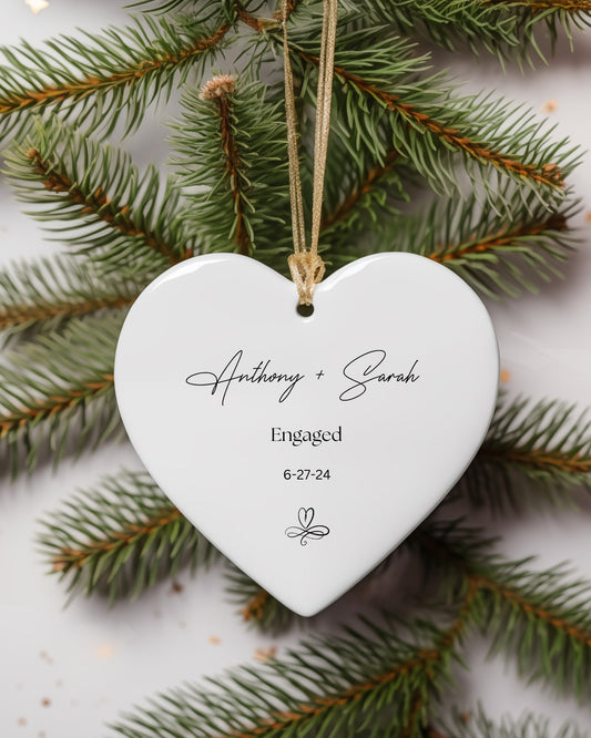 Personalized Engaged Ornament