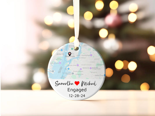 Personalized Map Ornament