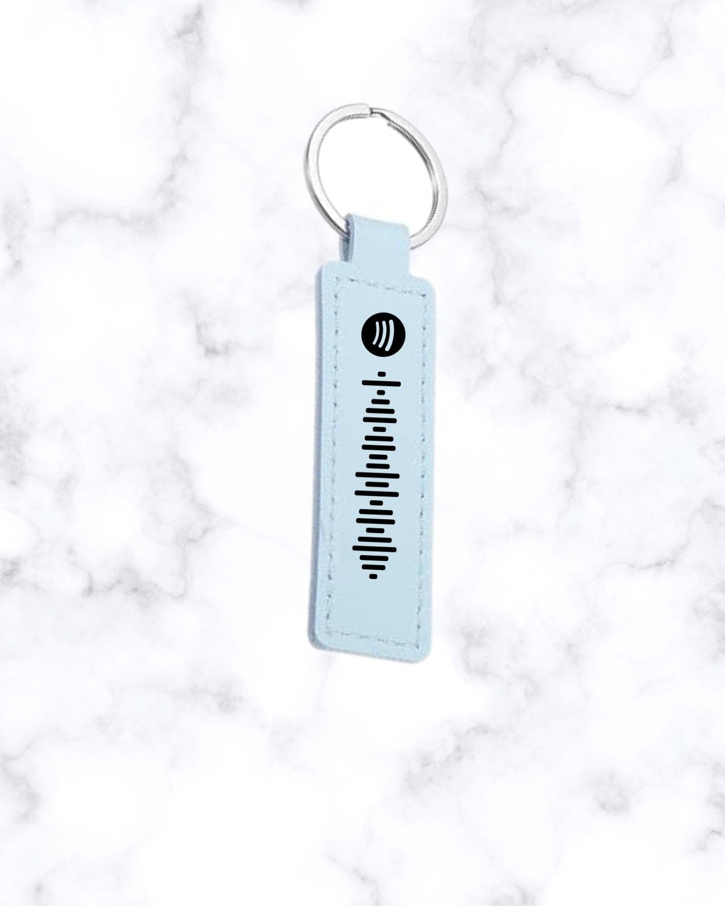 Custom Spotify Song Code Leather Keychain